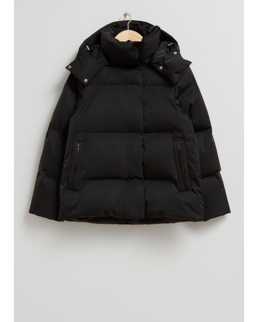 Other Stories Padded Down Jacket in Black Lyst UK
