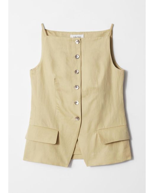 & Other Stories Natural Tailored Vest Top