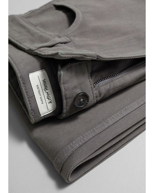 & Other Stories Gray Straight Cropped Jeans