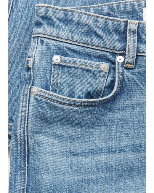& Other Stories Blue High-Waist Straight-Leg Jeans