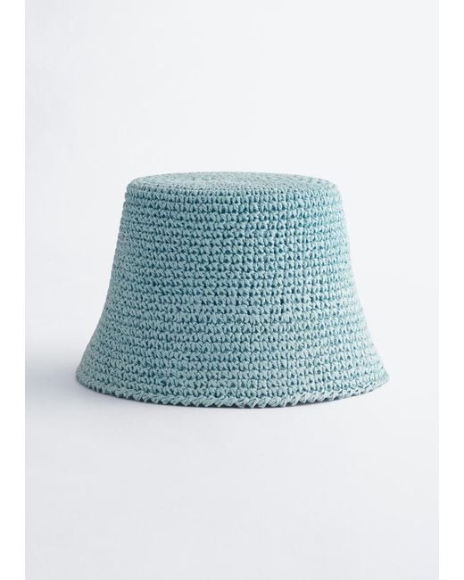 & Other Stories Black Woven Straw Hat