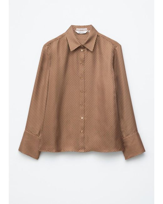 & Other Stories Blue Relaxed Silk Shirt