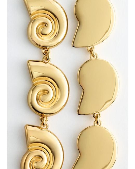 & Other Stories Metallic Shell Necklace