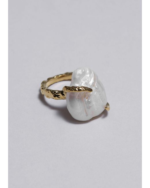 & Other Stories Gray Baroque Freshwater Pearl Ring