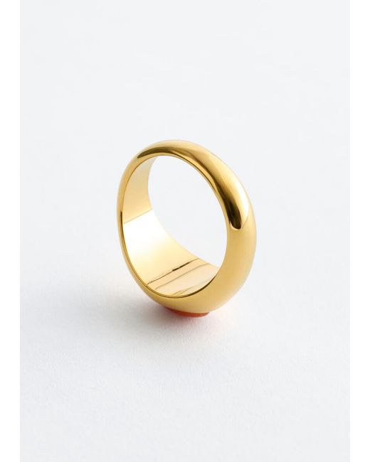 & Other Stories White Aventurine Stone Ring