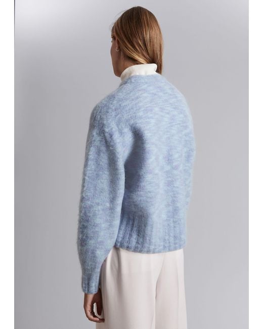 & Other Stories Blue Oversized Knit Sweater