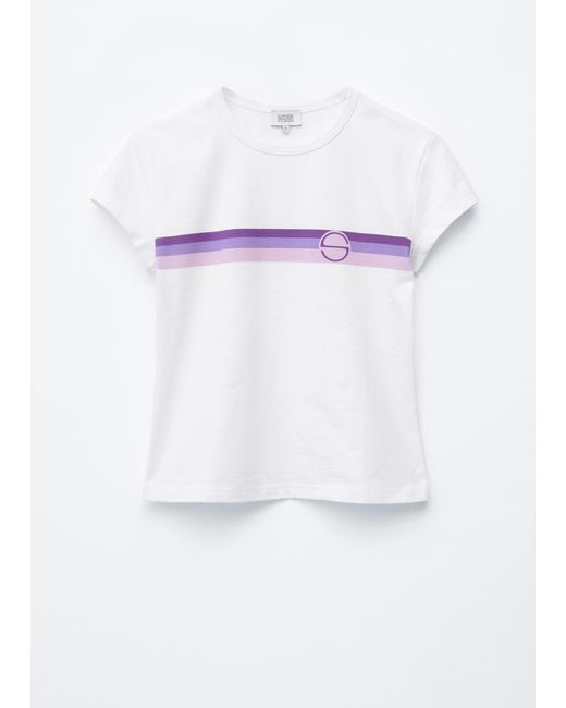 & Other Stories White Printed Cotton Jersey T-Shirt