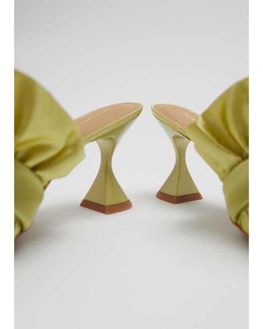 & Other Stories Yellow Satin Mules