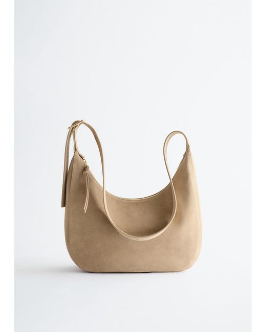 & Other Stories Natural Crescent Crossbody Bag