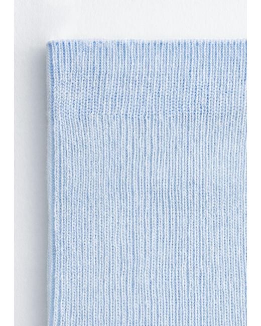 & Other Stories Blue Wool-Blend Socks