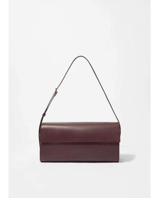 & Other Stories Purple Leather Shoulder Bag