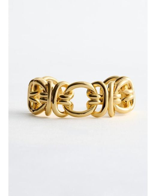 & Other Stories Metallic Interlocking Link Cuff