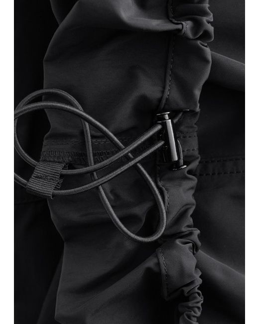 & Other Stories Gray Nylon Parachute Trousers