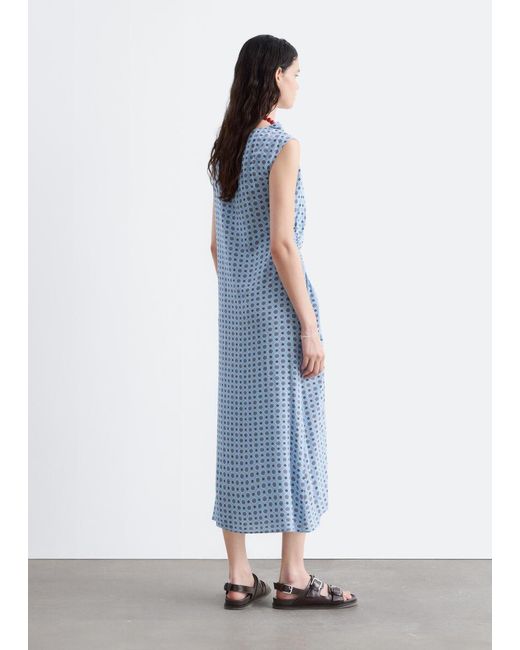 & Other Stories White Boat-Neck Midi Dress