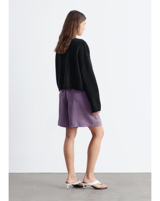 & Other Stories Black Cotton Jumper