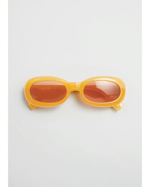 & Other Stories Orange Le Specs Outta Trash Sunglasses
