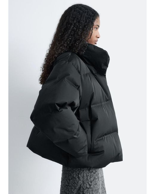 & Other Stories Black Down Puffer Jacket
