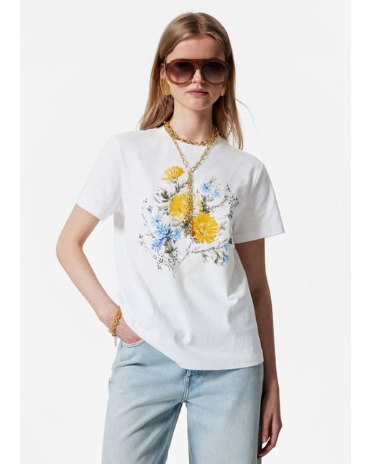 & Other Stories White Cotton T-Shirt