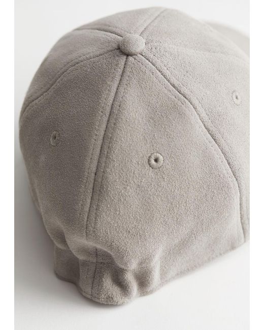 Suede Baseball Cap in Brown | Lyst