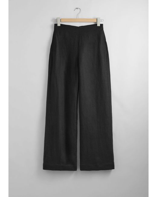 & Other Stories White Breezy High-waist Trousers