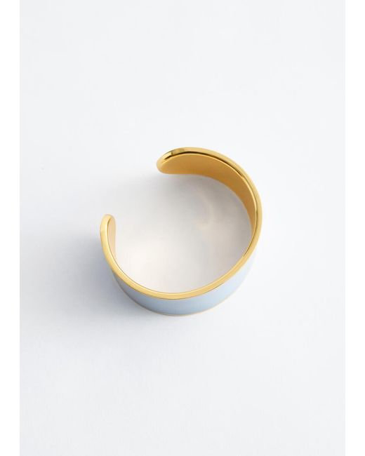 & Other Stories Blue Two-Tone Cuff Bracelet