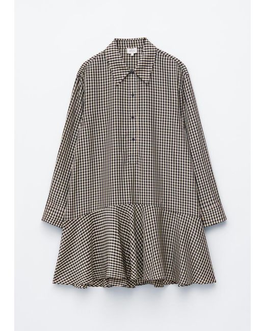 & Other Stories Gray Drop-Waist Shirt Dress