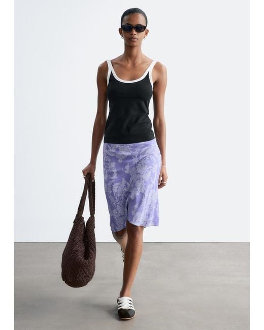 & Other Stories White Scoop-Neck Tank Top