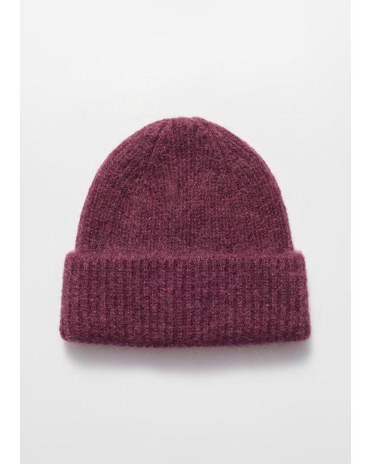 & Other Stories Red Wool Blend Beanie