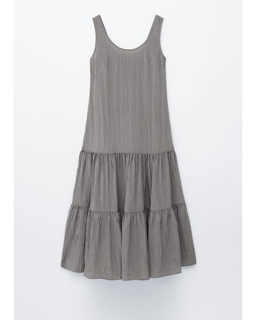 & Other Stories Gray Tiered Maxi Dress