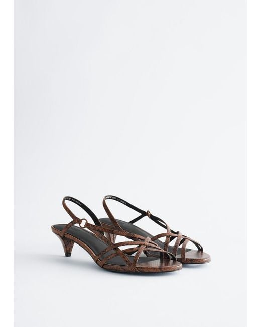 & Other Stories White Strappy Leather Sandals