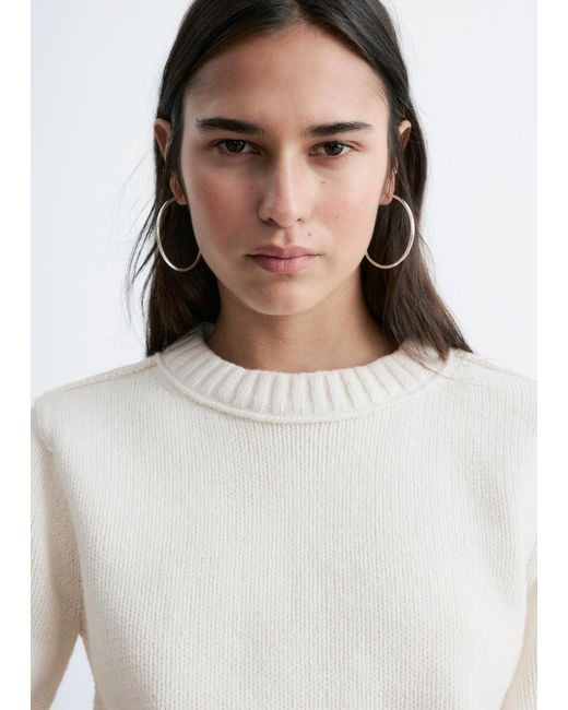 & Other Stories White Rib-Knit T-Shirt
