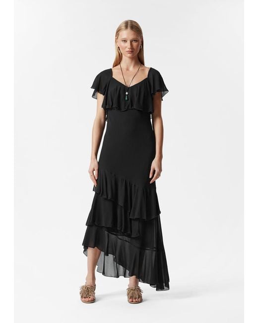 Other Stories Women's Black Ruffle Maxi Dress