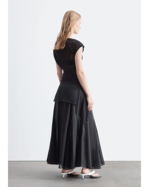 & Other Stories Black Gathered Top