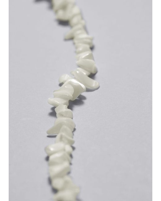 & Other Stories White Semi-precious Stone Necklace