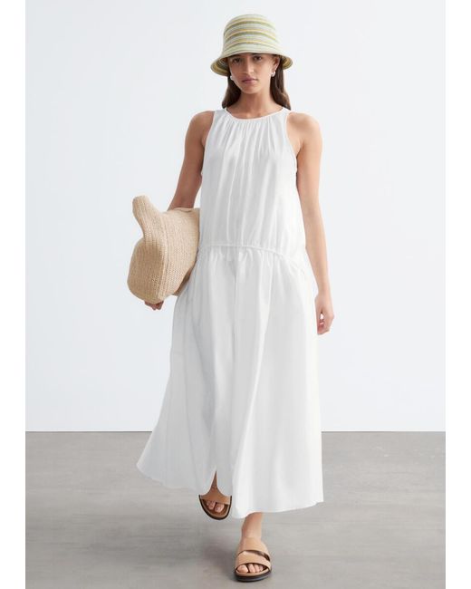 & Other Stories White Leather Sandals