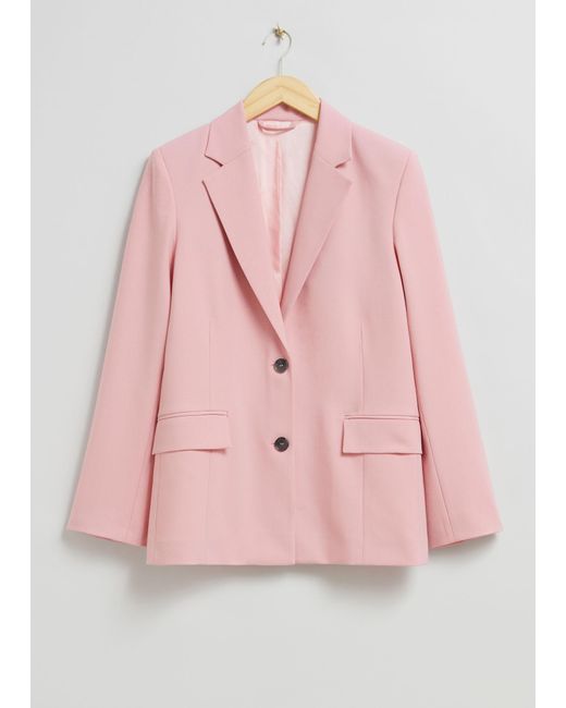 & Other Stories Pink Single-breasted Blazer