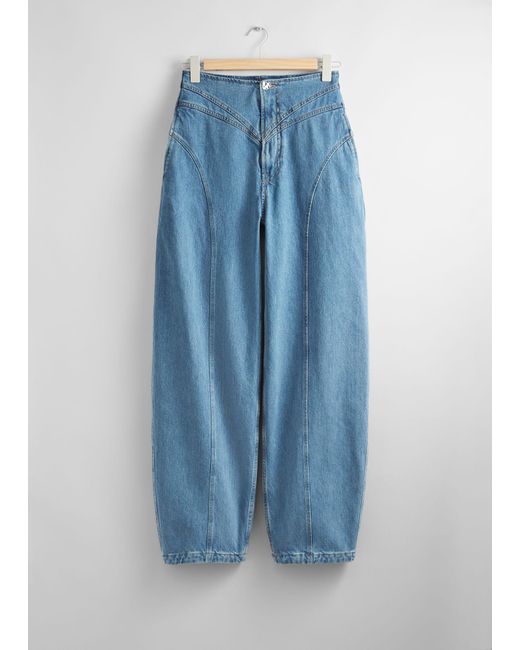 & Other Stories Blue High-waist Barrel Jeans