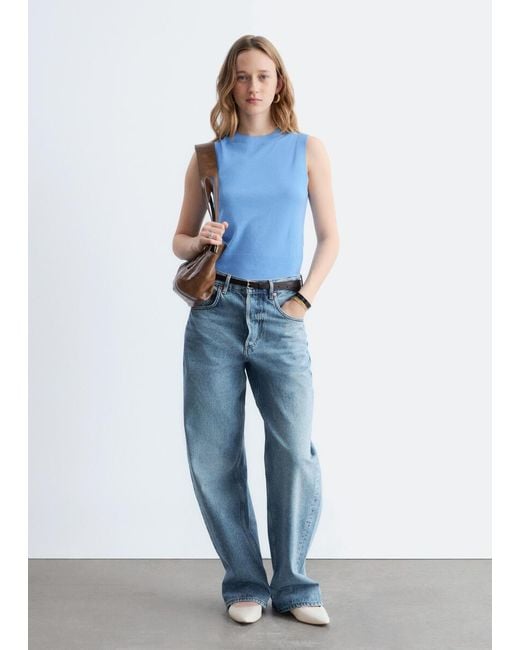 & Other Stories Blue Cashmere Sweater Vest