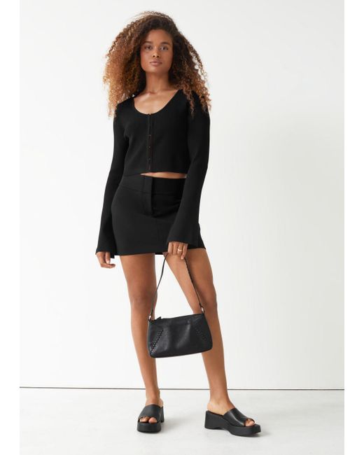 & other stories black mini skirt