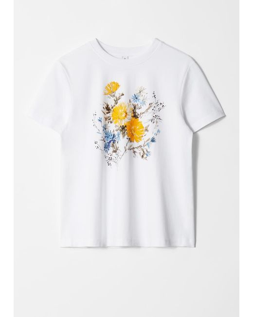 & Other Stories White Cotton T-Shirt
