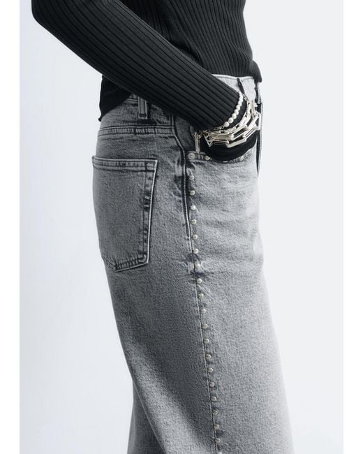 Jean Large À Clous & Other Stories en coloris White