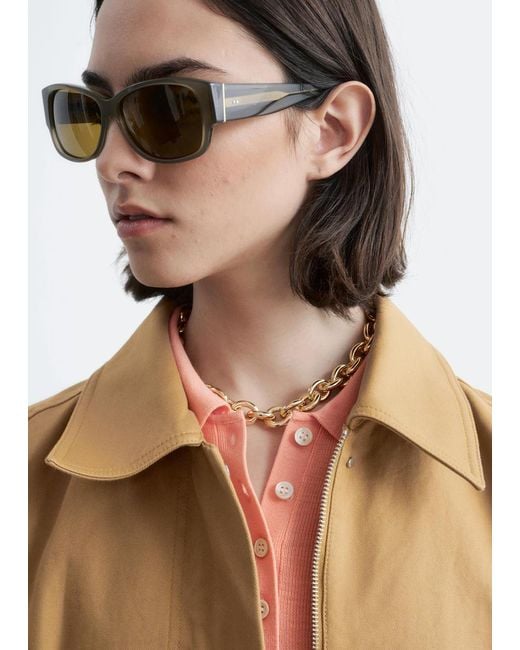 & Other Stories Brown Oversized Drawstring Utility Jacket