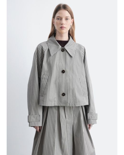 & Other Stories Gray Cropped Jacket