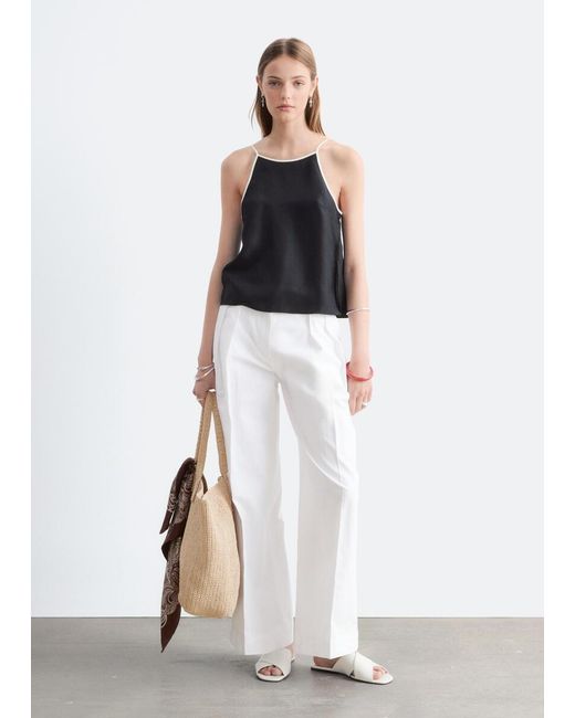& Other Stories White Silk Tank Top