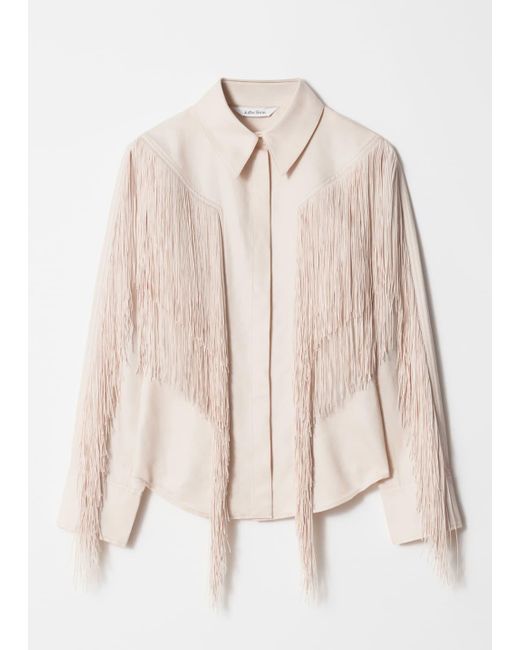 & Other Stories Natural Fringed Shirt