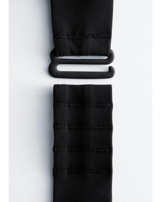 & Other Stories Black Bandeau Bikini Top