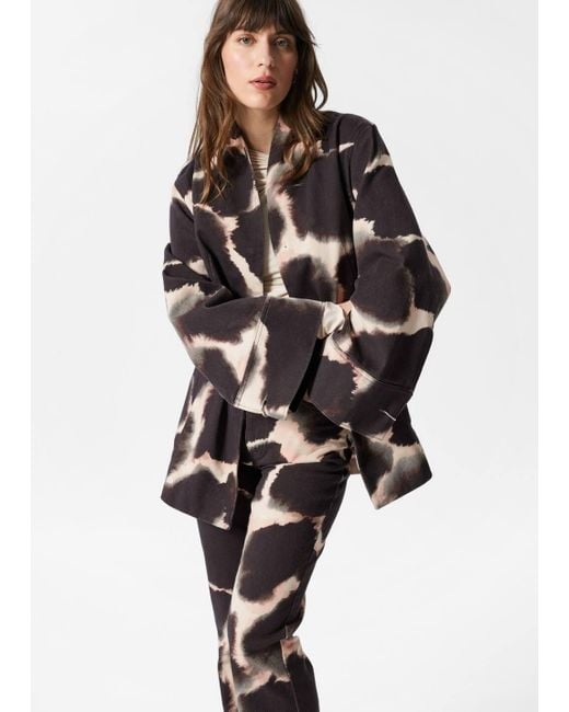 & Other Stories Gray Tie-Belt Kimono Jacket