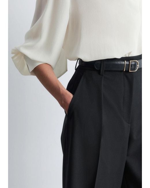 & Other Stories White Tailored Press-Crease Trousers
