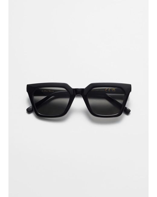 & Other Stories Black Sonnenbrille Mit Eckigem Rahmen