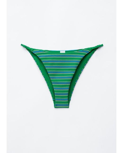 & Other Stories Green Side-Detail Bikini Briefs